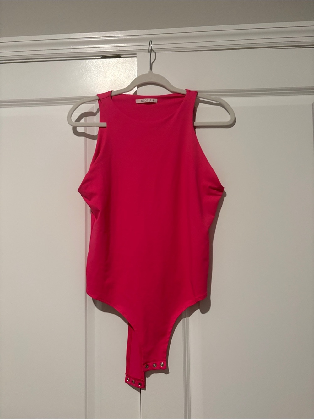 ReoRia Hot Pink Sleeveless Girls' One-Piece Bodysuit